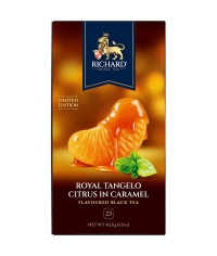 Чай Richard limited edition Royal TANGELO CITRUS IN CARAMEL чёрный ароматизированный 25 саше × 1.7 г