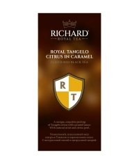 Чай Richard limited edition Royal TANGELO CITRUS IN CARAMEL чёрный ароматизированный 25 саше × 1.7 г