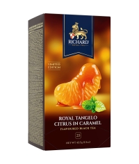 Чай Richard limited edition Royal TANGELO CITRUS IN CARAMEL чёрный ароматизированный 25 саше × 1.7 г
