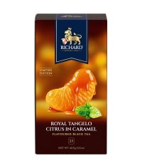 Чай Richard limited edition Royal TANGELO CITRUS IN CARAMEL чёрный ароматизированный 25 саше × 1.7 г