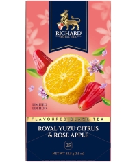 Чай Richard Royal YUZU CITRUS & ROSE APPLE чёрный ароматизированный 25 саше × 1.7 г