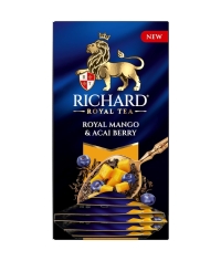 Чай Richard Royal Mango & Acai berry чёрный аромат. 25 саше × 1.7 г
