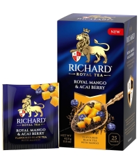 Чай Richard Royal Mango & Acai berry чёрный аромат. 25 саше × 1.7 г