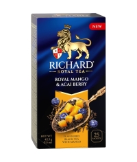 Чай Richard Royal Mango & Acai berry чёрный аромат. 25 саше × 1.7 г