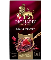 Чай Richard Royal Raspberry МАЛИНА цветочный ароматизированный 25 саше × 1.5 г