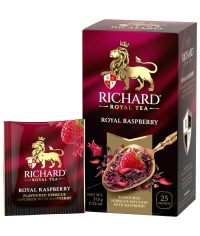 Чай Richard Royal Raspberry МАЛИНА цветочный ароматизированный 25 саше × 1.5 г