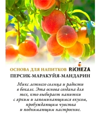 Основа для напитков RiCHEZA Персик Маракуйя Мандарин стекло 1000 мл