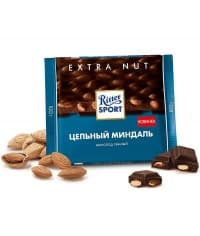 Шоколад Ritter Sport темный с цельным миндалем 100г