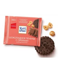 Шоколад Ritter Sport молочный Шоколадное печенье с орехами 100 г