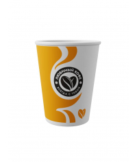 Бумажный стакан Huhtamaki SP6V Любимый кофе желтый d=70 150 мл