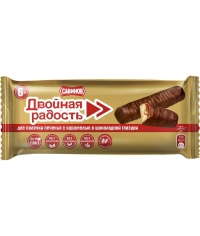 Батончик печенье детское ДВОЙНАЯ РАДОСТЬ с карамелью и молочным шоколадом 50 г