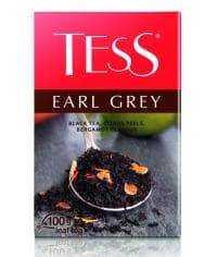 Чай TESS Earl Grey черный листовой с ароматом бергамота 100 г