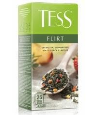 Чай зелёный TESS Flirt клубника бел. персик 25 пак. × 1,5 г