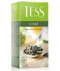 Чай TESS LIME зелёный лист. с добавками 25 пак. × 1,5г