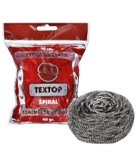 Мочалка металлическая Textop Spiral для посуды 40 г