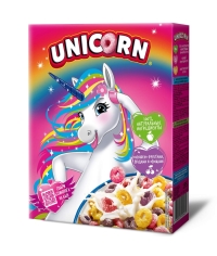 Готовый завтрак UNICORN Радужные колечки с фруктовым вкусом 195 г