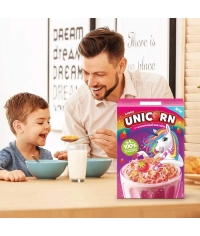 Готовый завтрак UNICORN хлопья кукурузные Клубничный коктейль 220 г