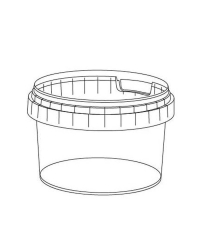 Банка под пресервы PP 280 мл Прозрачная С КРЫШКОЙ с контрольным замком d=95 мм