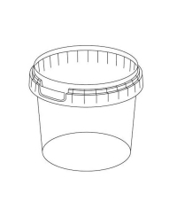 Банка под пресервы PP 365 мл Прозрачная С КРЫШКОЙ с контрольным замком d=95 мм