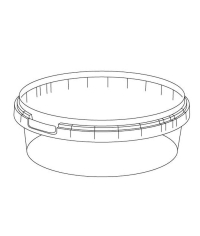Банка под пресервы 500 мл Прозрачная С КРЫШКОЙ с контрольным замком d=140 мм