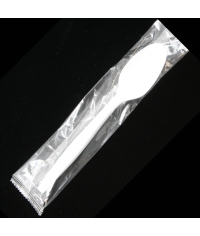 Ложка столовая Био Эко Люкс в индивидуальной упаковке 170 мм Белая