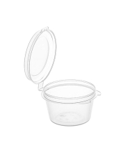 Соусник 30 мл Прозрачный с внешним закрытием и двумя упорами