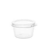 Соусник 30 мл Прозрачный с внешним закрытием и двумя упорами