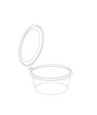 Соусник с верхним закрытием 50 мл Прозрачный