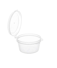 Соусник 50 мл Прозрачный с внешним закрытием и двумя упорами