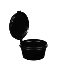 Соусник Черный с внешним закрытием крышкой 50 мл