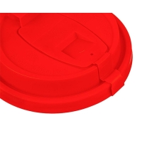 Крышка ВЗЛП тип E с заглушкой питейника d=90 Красная матовая