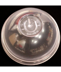 Крышка купольная прозрачная PP с выдавливаемым отверстием d=90 мм