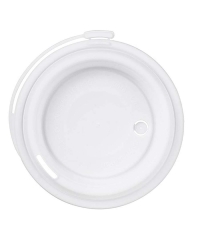 Крышка ВЗЛП тип И с узким питейником и заглушкой Белая d=90