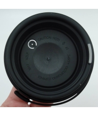 Крышка ВЗЛП тип И с узким питейником и заглушкой Черная d=80