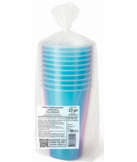 Стакан PP с квадратным дном ПЕРЛАМУТРОВЫЙ глянцевый d=90 500 мл