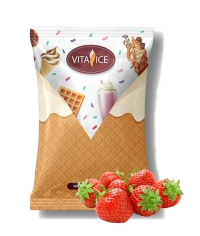 Сухая смесь VITA ICE Премиум КЛУБНИКА для молочных коктейлей и мягкого мороженого 1000 г