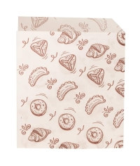 Жиростойкий бумажный уголок с принтом Выпечка 175×140 мм Белый