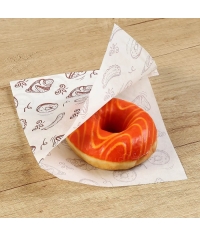 Жиростойкий бумажный уголок с принтом Выпечка 175×140 мм Белый