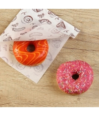 Жиростойкий бумажный уголок с принтом Выпечка 175×140 мм Белый