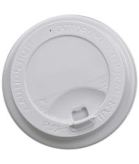 Крышка ECOPAK с клапаном Белая глянцевая d=90