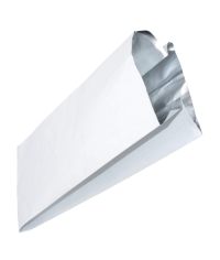 Пакет бумажный V-образный Белый Фольгированный 140+95×310 мм