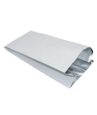 Пакет бумажный V-образный Белый Фольгированный 140+95×310 мм