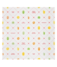 Оберточная бумага СЧАСТЬЕ ЕСТЬ! белая влагопрочная в листах 300×300 мм