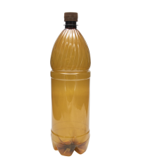 Бутылка ПЭТ с узким горлом d=28 с крышкой ЕП Коричневая 1,5 л