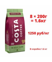 Кофе в зернах COSTA coffee The Bright blend 200 г