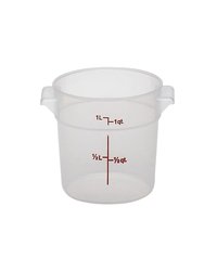 Контейнер для продуктов градуированный полипроп. 0,9л D=15,4,H=12,7см прозр.