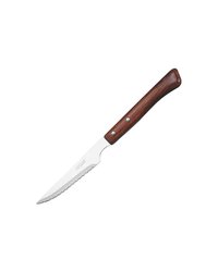 Нож для стейка сталь нерж.,дерево ,L=22/11см коричнев.,металлич.