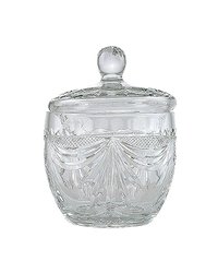 Конфетница круглая с крышкой хрусталь 1,2л D=14,2,H=12см прозр.