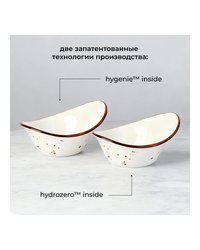 Салатник «Париж» фарфор 120мл ,H=60,L=125,B=95мм белый,коричнев.