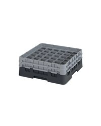 Кассета для бокалов 36 ячеек Dmax=73,Hmax=133мм полипроп. ,H=18,4,L=50,B=50см черный